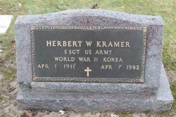 HEBERT W KRAMER MEMORIAL CEMETERY STONE