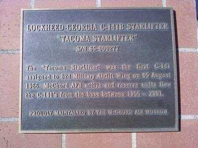 C-141B STARLIFTER MEMORIAL PLAQUE