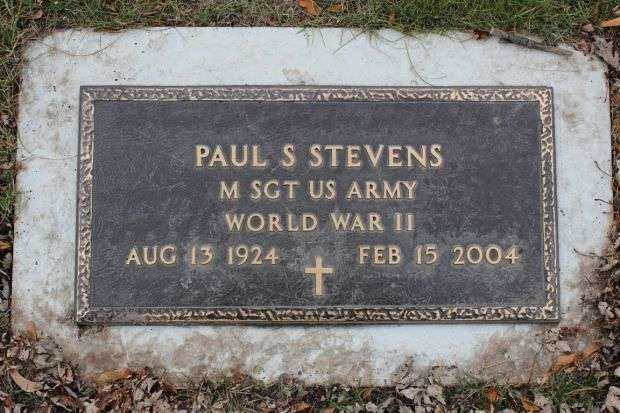 PAUL S STEVENS MEMORIAL CEMETERY STONE