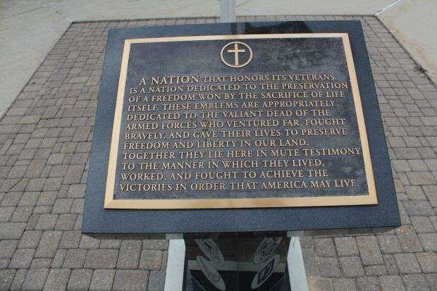 ALLOUEZ CATHOLIC CEMETERY WAR VETERANS MEMORIAL PLAQUE