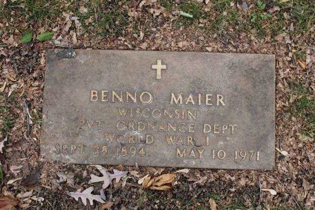 BENNO MAIER MEMORIAL CEMETERY STONE