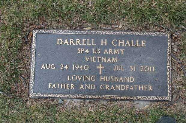 DARRELL H CHALLE MEMORIAL CEMETERY STONE