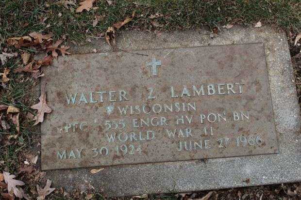 WALTER Z LAMBERT MEMORIAL CEMETERY STONE