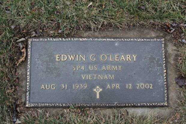 EDWIN G O’LEARY MEMORIAL CEMETERY STONE