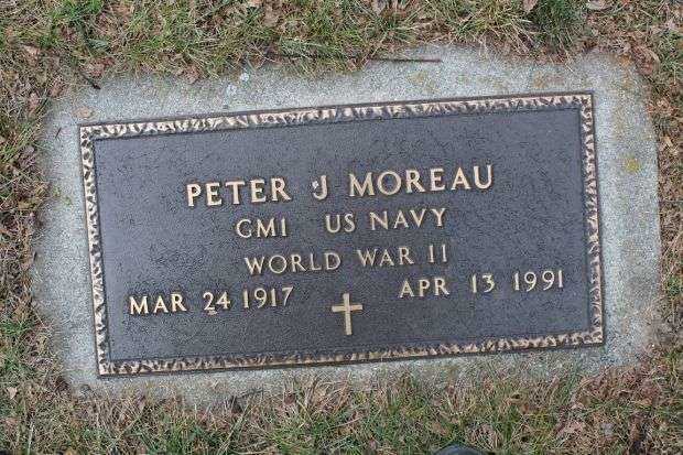 PETER J MOREAU MEMORIAL CEMETERY STONE