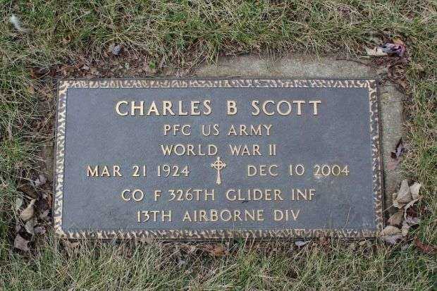 CHARLES B SCOTT MEMORIAL CEMETERY STONE