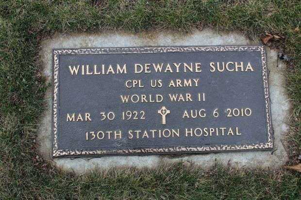 WILLIAM DEWAYNE SUCHA CEMETERY STONE