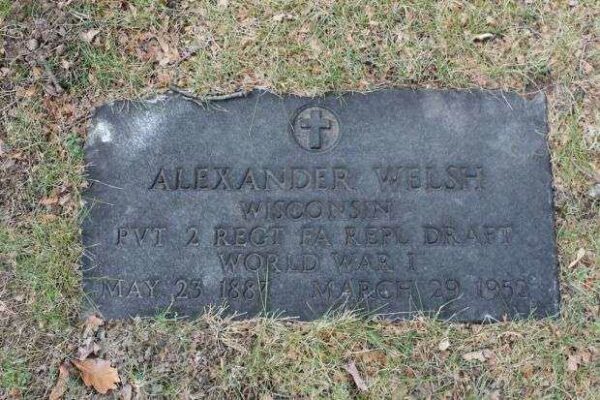 ALEXANDER WELSH MEMORIAL CEMETERY STONE
