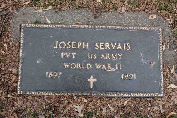 JOSEPH SERVIAIS MEMORIAL CEMETERY STONE