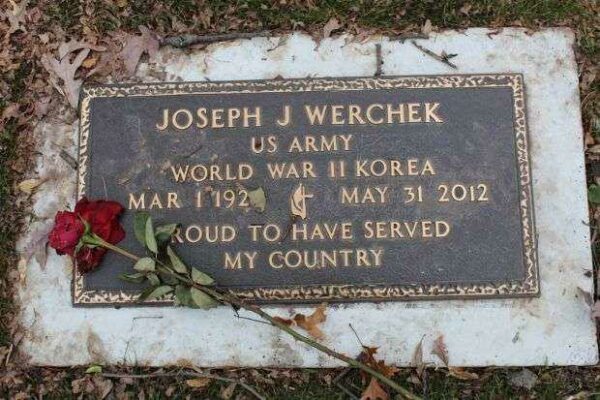 JOSEPH J WERCHEK MEMORIAL CEMETERY STONE