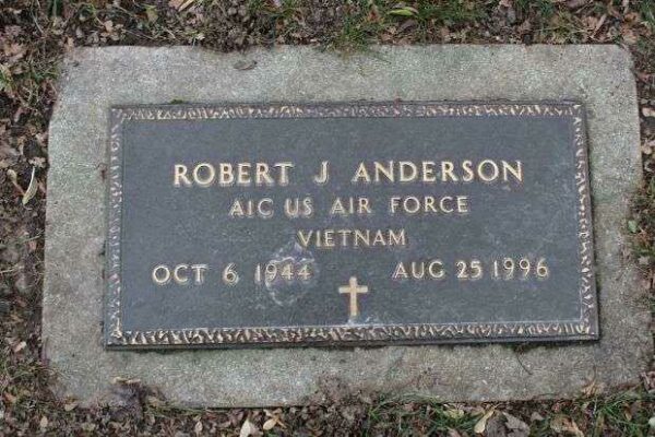 ROBERT J ANDERSON MEMORIAL CEMETERY STONE