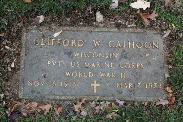 CLIFFORD W CALHOON MEMORIAL CEMETERY STONE