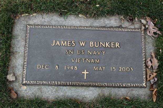 JAMES W BUNKER MEMORIAL CEMETERY STONE