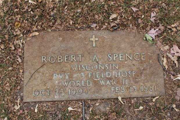 ROBERT A SPENCE MEMORIAL CEMETERY STONE