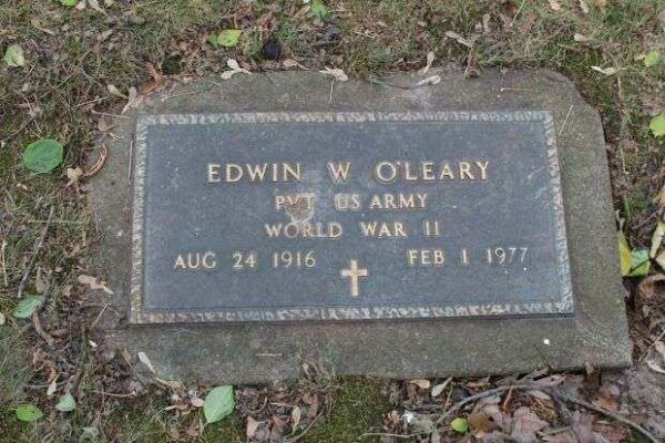 EDWIN W O’LEARY MEMORIAL CEMETERY STONE