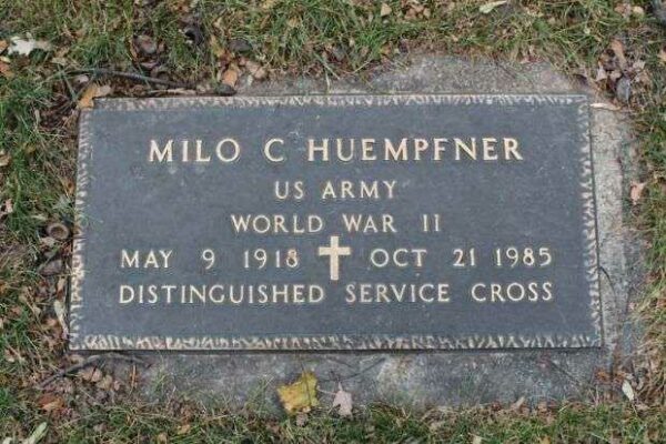 MILO C HUEMPFNER MEMORIAL CEMETERY STONE