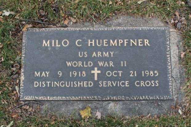 MILO C HUEMPFNER MEMORIAL CEMETERY STONE