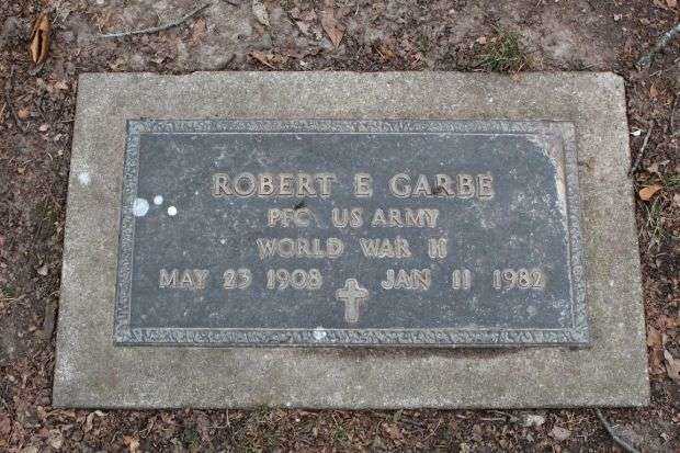 ROBERT E GARBE MEMORIAL CEMETERY STONE
