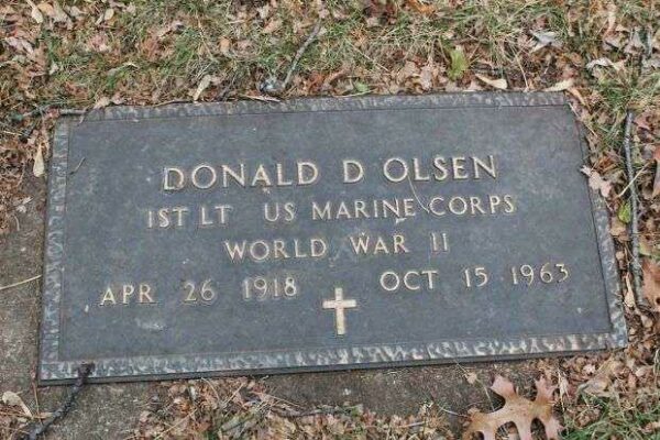 DONALD D OLSEN MEMORIAL CEMETERY STONE