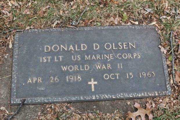DONALD D OLSEN MEMORIAL CEMETERY STONE