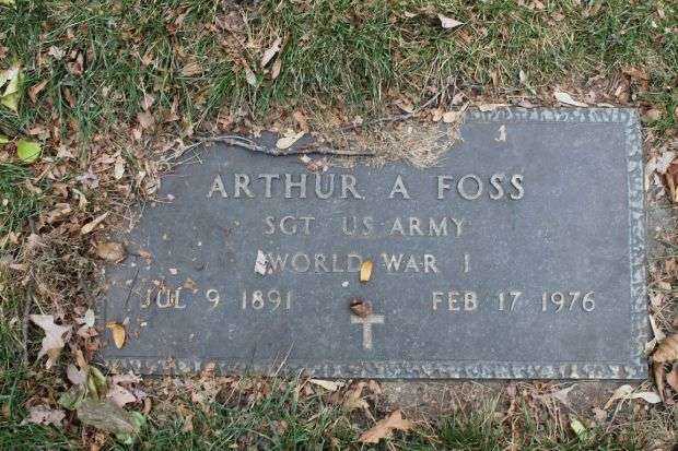 ARTHUR A FOSS MEMORIAL CEMETERY STONE