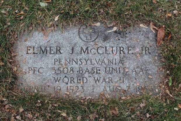ELMER J MCCLURE JR MEMORIAL CEMETERY STONE