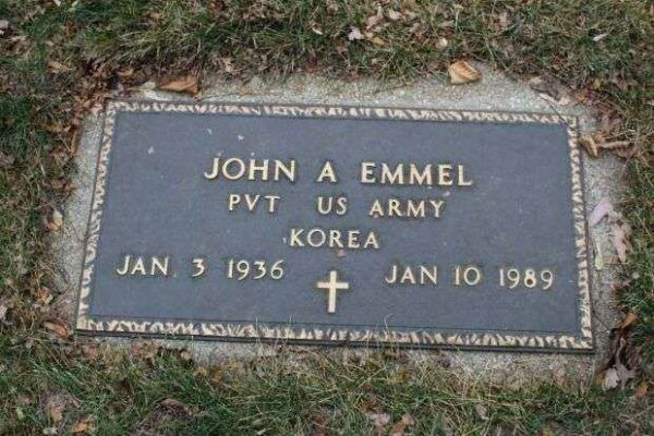 JOHN A EMMEL MEMORIAL CEMETERY STONE