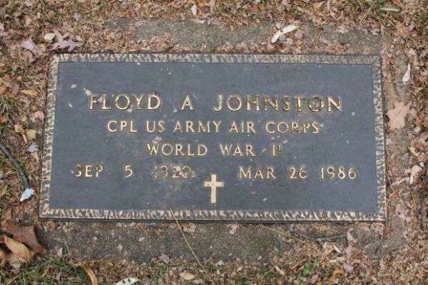 FLOYD A JOHNSTON MEMORIAL CEMETERY STONE