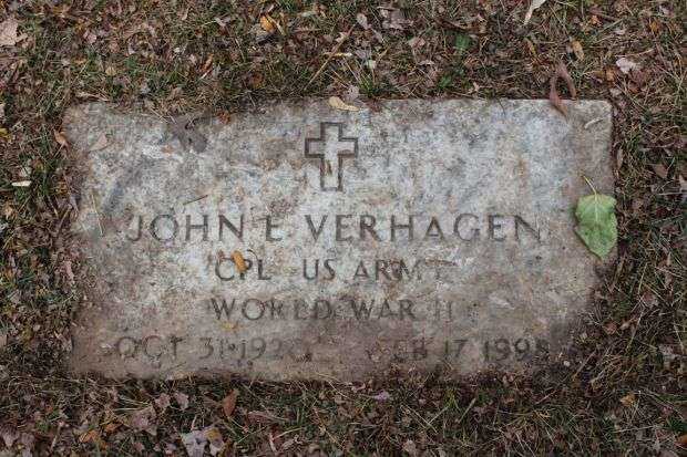 JOHN E VERHAGEN MEMORIAL CEMETERY STONE
