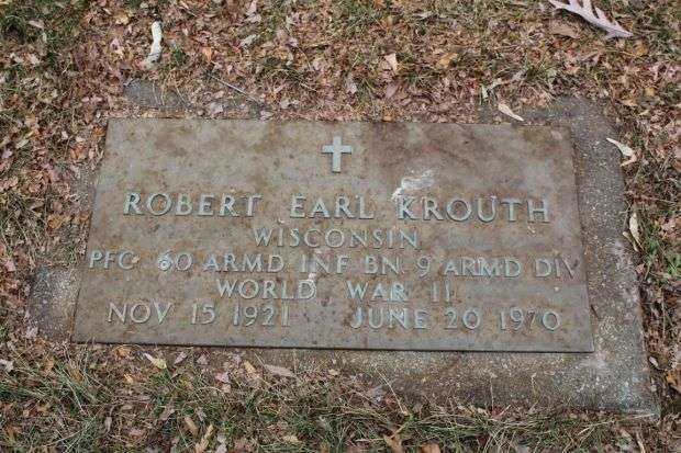 ROBERT EARL KROUTH MEMORIAL CEMETERY STONE
