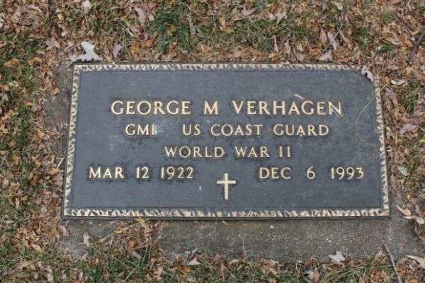 GEORGE M VERHAGEN MEMORIAL CEMETERY STONE