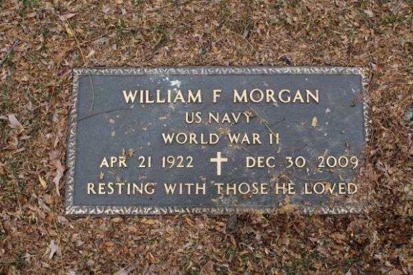 WILLIAM F MORGAN MEMORIAL CEMETERY STONE