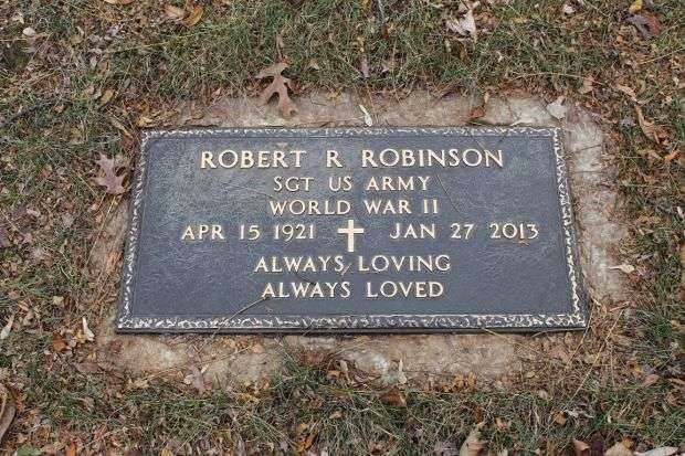 ROBERT R ROBINSON MEMORIAL CEMETERY STONE