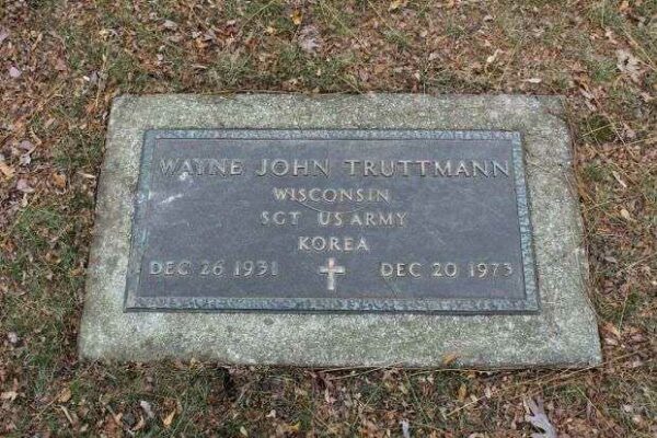 WAYNE JOHN TRUTTMANN MEMORIAL CEMETERY STONE