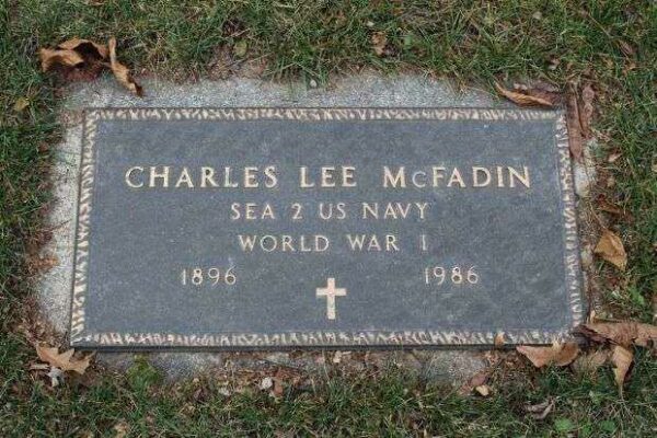 CHARLES LEE MCFADIN MEMORIAL CEMETERY STONE
