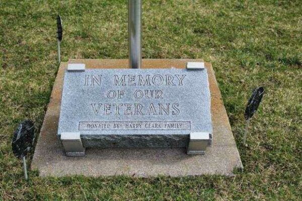 LILY CEMETERY VETERANS MEMORIAL FLAGPOLE DEDICATION STONE