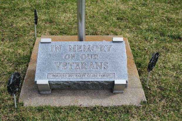 LILY CEMETERY VETERANS MEMORIAL FLAGPOLE DEDICATION STONE