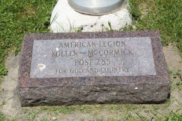 PRENTICE VETERANS MEMORIAL FLAGPOLE STONE A