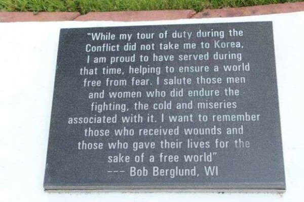 THE KOREAN WAR TRIBUTE MEMORIAL PLAQUE V