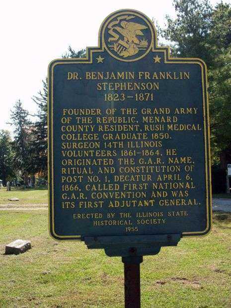 DR. BENJAMIN FRANKLIN STEPHENSON MEMORIAL MARKER