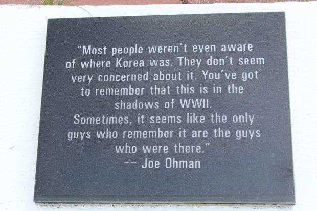 THE KOREAN WAR TRIBUTE MEMORIAL PLAQUE S