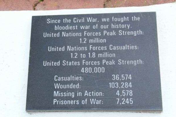 THE KOREAN WAR TRIBUTE MEMORIAL PLAQUE R