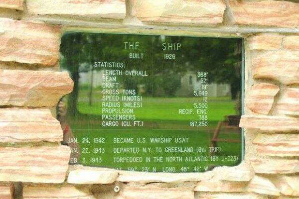 S.S. DORCHESTER MEMORIAL PLAQUE B