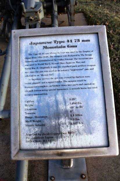 JAPANESE TYPE 41 75MM MOUNTAIN GUN MEMORIAL PLAQUE