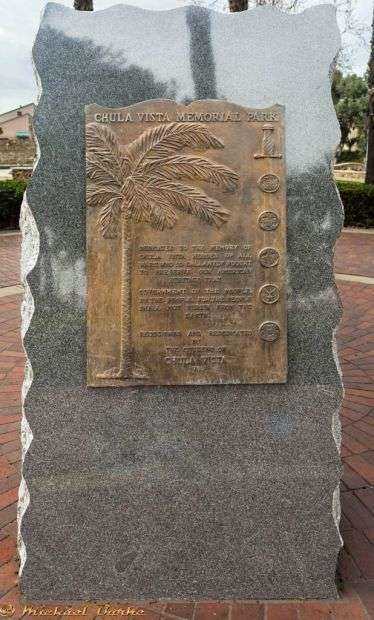 CHULA VISTA MEMORIAL PARK PLAQUE