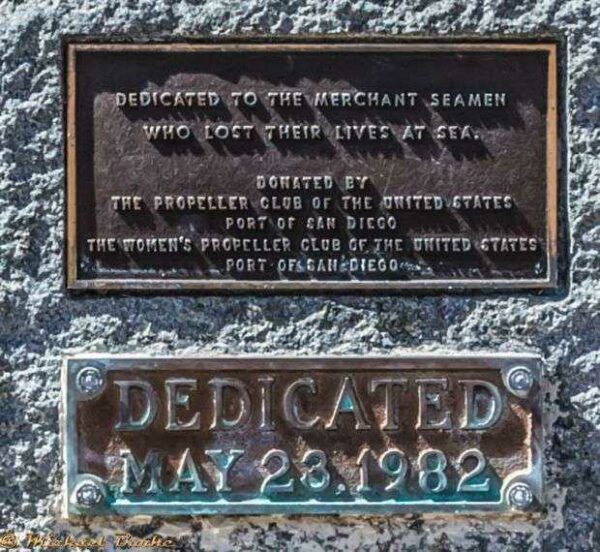 SAN DIEGO MERCHANT SEAMEN MEMORIAL PLAQUES