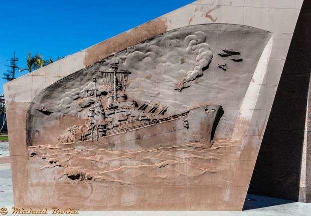 USS SAN DIEGO (CL-53) WAR MEMORIAL ENTRANCE STONE