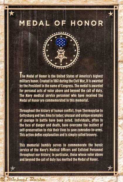 NAVY MEDICAL SERVICE PERSONNEL MEDAL OF HONOR MEMORIAL PLAQUE