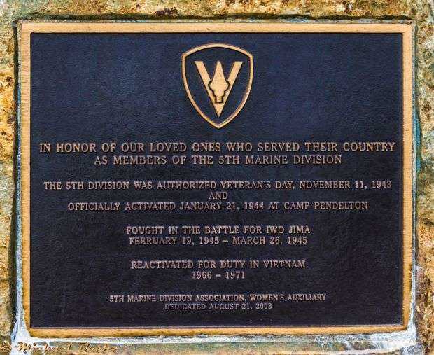5TH MARINE DIVISION MEMORIAL PLAQUE