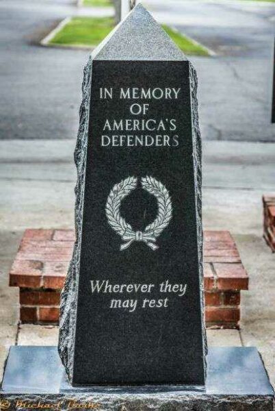 IN MEMORY OF AMERICA’S DEFENDERS MEMORIAL FRONT